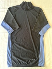 Vintage Patagonia Shirt Mens M Black Mock Neck Short Sleeve Base Layer USA Made