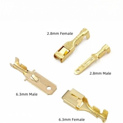 2,8 mm 6,3 mm BUCHSE STECKER NICHT ISOLIERT SPATEN CRIMP STECKER TERMINAL