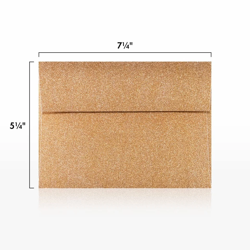 Sobres de invitación LUXPaper A7 | Pelar y presionar | 5 1/4" x 7 1/4" | Oro rosa... Foto 3 de 4