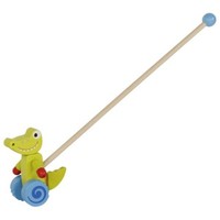 Goki Schiebetier Krokodil Aus Holz Mit Schiebestab LäNge Ca. 59Cm 54875 Neu