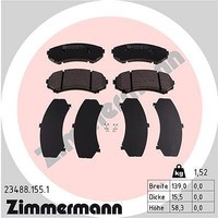 Zimmermann Bremsbelagsatz, Scheibenbremse Vorderachse U.A. FüR Mazda, Mitsubishi