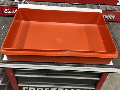 Rectangle Orange Tupperware Container 290-7 No Lid 13-1/2 x9-1/4 x2-3/4 
