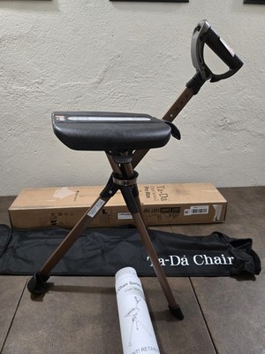 STEP2GOLD Ta-Da Chair Series 2 PRO Max Portable Walking Stick Cane w/ Seat Black
