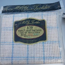 NEW MCG TEXTILES 3.75 GRAPH N  LATCH RUG CANVAS 36" x 60" USA MADE POLY/COTTON