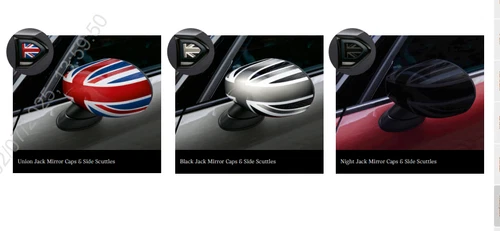 NEW MINI F60 COUNTRYMAN NIGHT JACK MIRROR COVERS AND SIDE SKUTTLE SET F60MIRNJ3