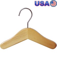 Natural Wood Doll Pet Infant Hangers 6 Pack Novelty Gift Clothing Organizer New