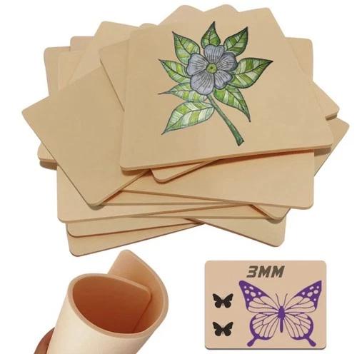 3MM Tattoo Fake Skin - Narkysus 45Pcs Tattoo Skin Practice 3mm Thick 7.4x5.6" - product listing photo