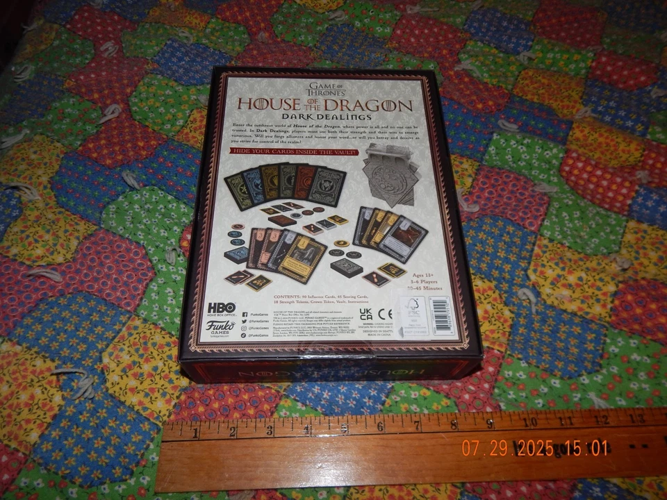 Game of Thrones House of the Dragon Dark Dealings card game from Funko & HBO - Image 2 of 3