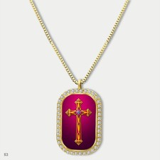 Stunning Colorful Jesus Christ Crucifix Cross Fashion Pendant Necklace Chain Pic