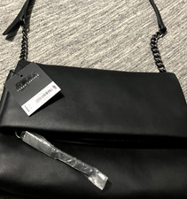Simply Vera VERAWANG Women's Black Crossbody Purse Vegan Leather Handbag NWT