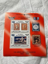 URUGUAY-(1993)-Scott #1520-ANNIVERSARI ED EVENTI,2 x $2,50-S.FOGLIO-MNH#13
