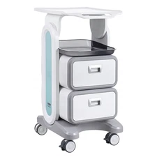 Rugged 3-Layer Medical Cart 2 Full Slide Drawers Top Platform