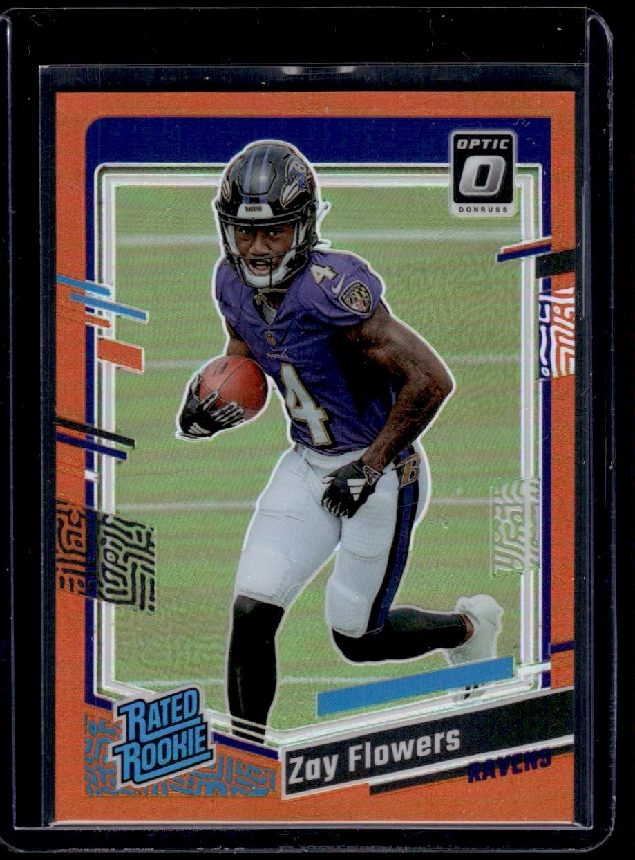 2023 Panini Donruss Optic Orange Zay Flowers #210 RC Prizm /249