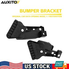 Pair Front Upper Bumper Grille Brackets Suppo...