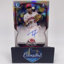 2023 Bowman Chrome 1st Trey Faltine Refractor Auto #425/499 REDS