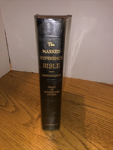 The Marked Reference Bible, Concordance Chain Of Reference System Zondervan 1964 - Foto 1 di 11