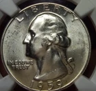 1959 MS 64 90% Silver Washington Quarter NGC Slab Holder