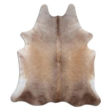 Livorio Premium Kuhfell Teppich - light champagne - Rinderfell Echtfell