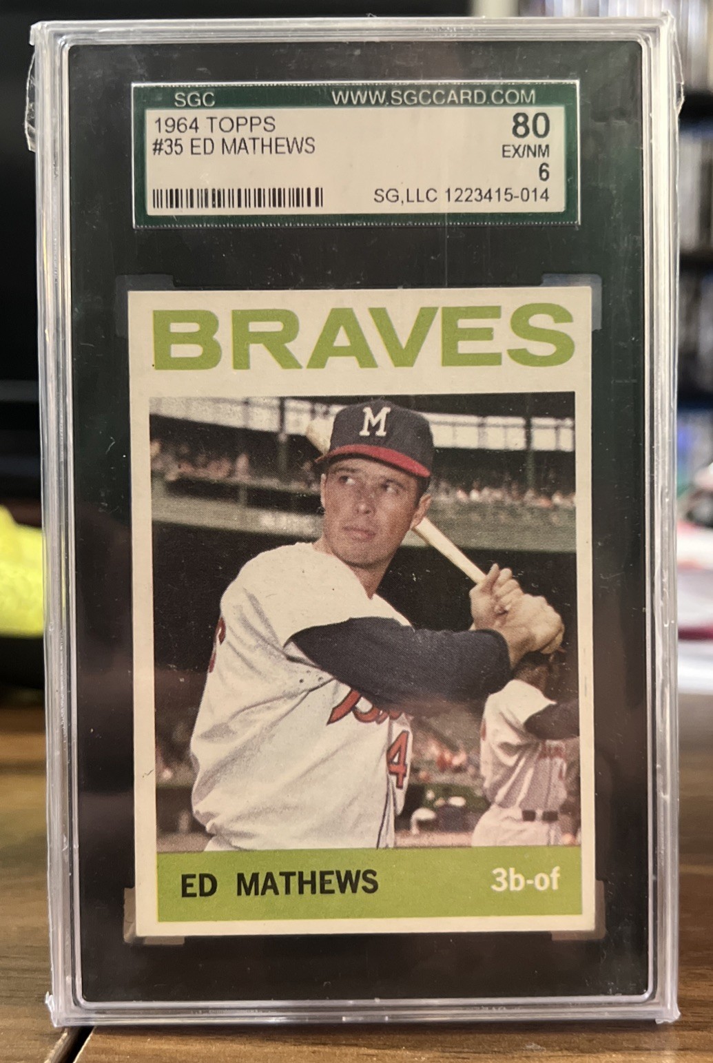 1964 Topps #35 Ed Eddie Mathews - SGC 6 EX/NM Milwaukee Braves HOFer