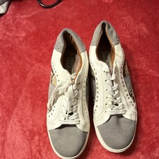 Steve Madden Annita Studded Snake Print Gray White Women's Sneakers ANTA0151