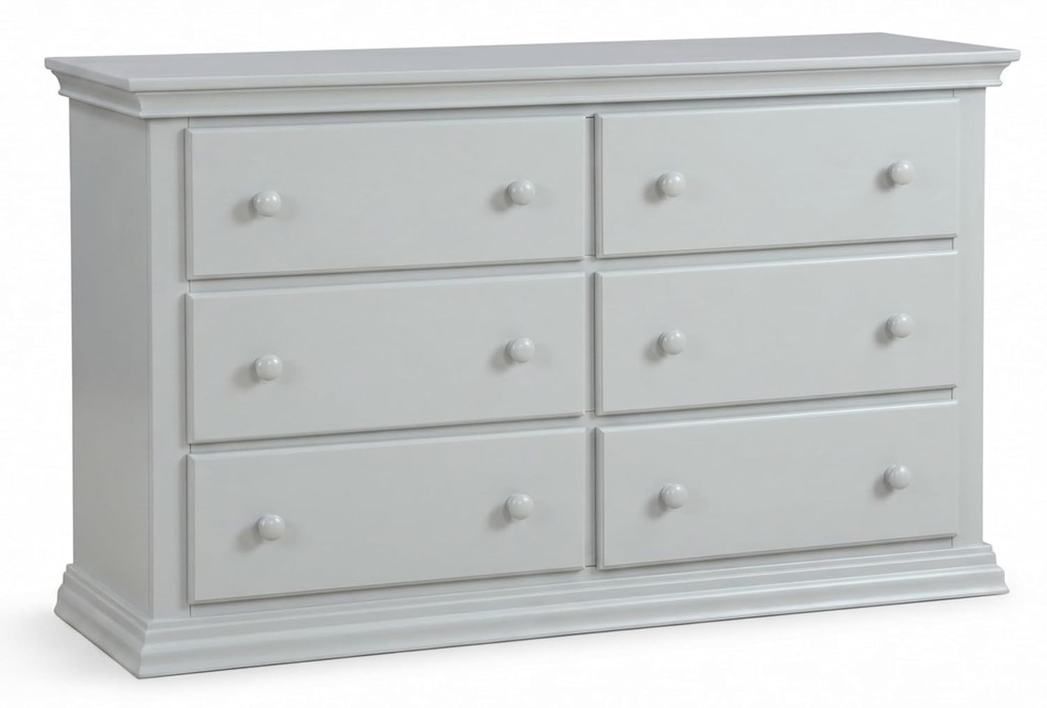 Universal 6‑Drawer Hardwood Double Dresser, Fully Assemble