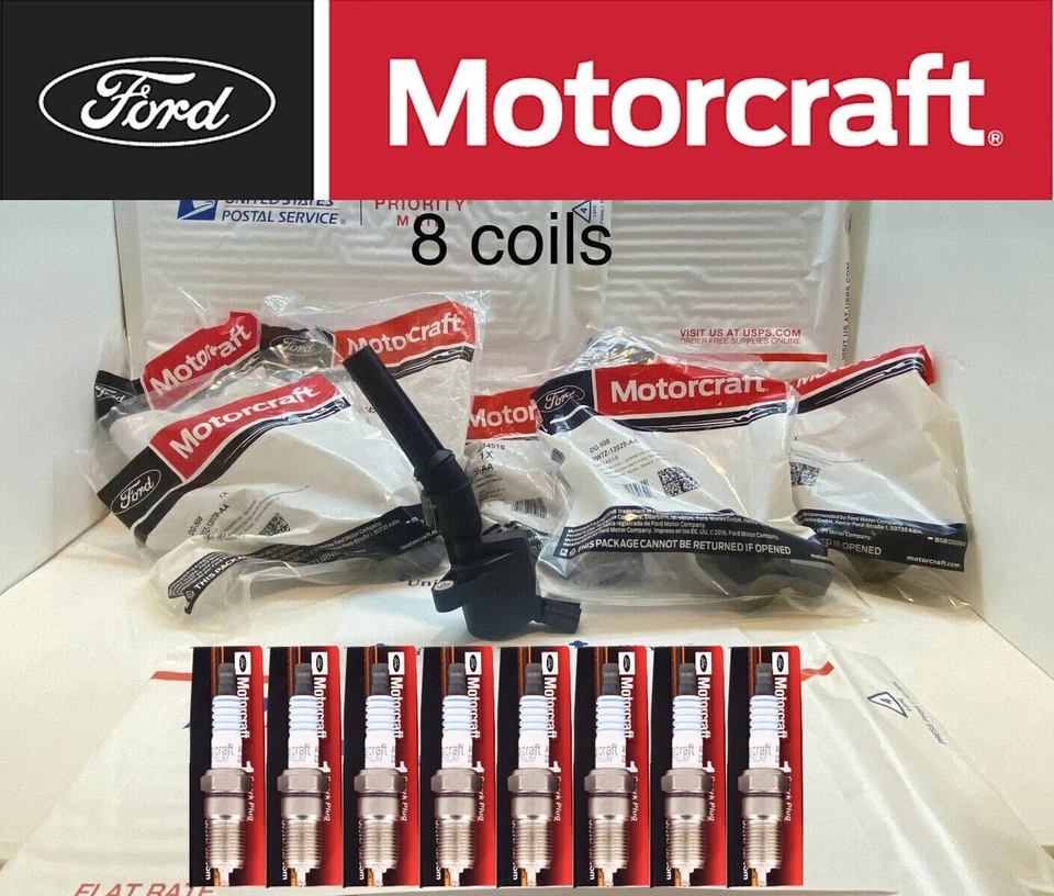 8Set OEM Motorcraft Ignition Coil DG508 &Spark Plug SP479 For Ford F150 4.6 5.4L - Image 2 of 4