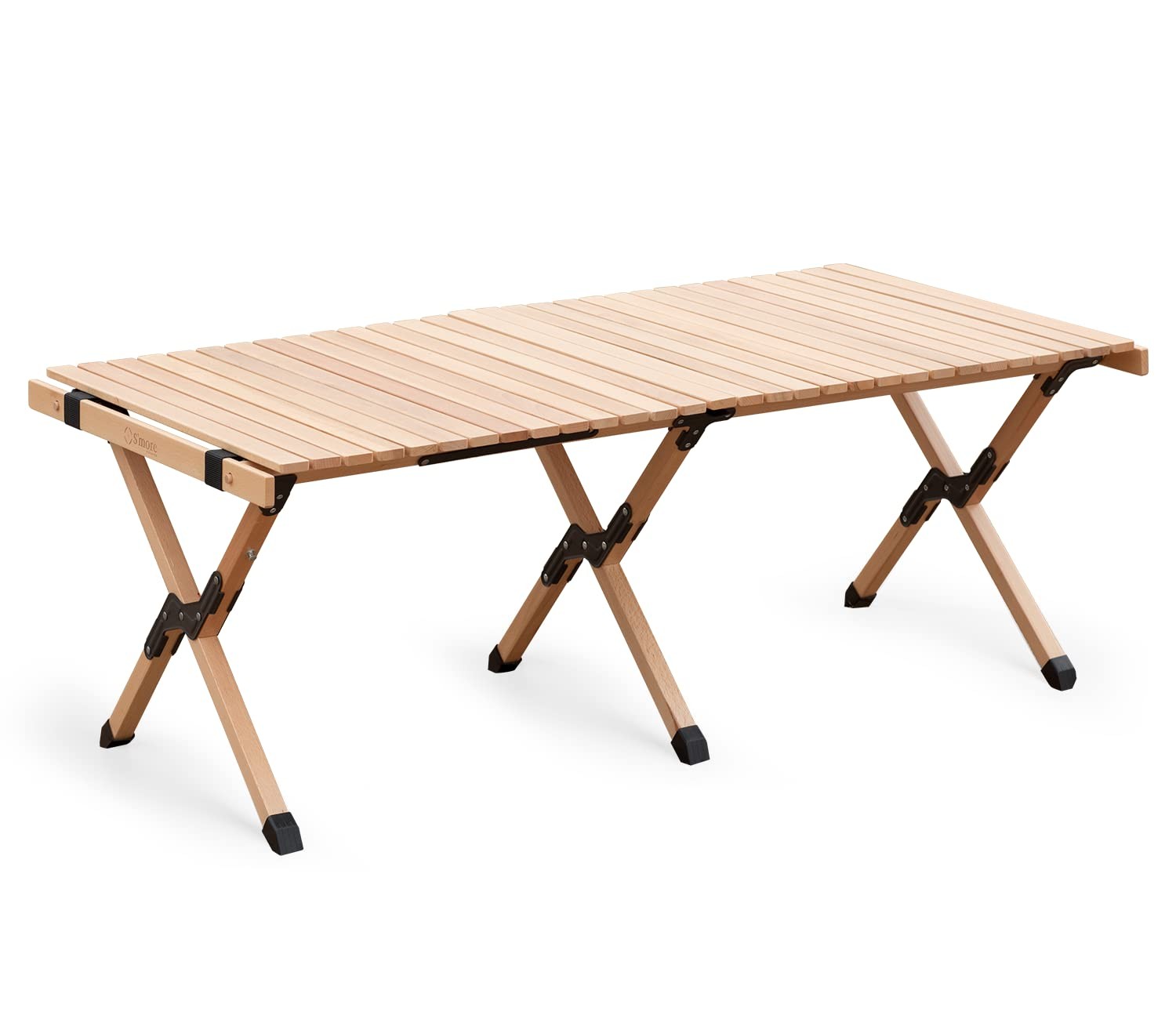 Folding Picnic Table Portable Camping Table with Carry Bag Wood Outdoor Table for Camp Beach Park