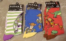 3 Pair Novelty Pixar Socks Size 9-13