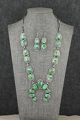 Turquoise & Sterling Silver Squash Blossom Set - Kathleen Livingston