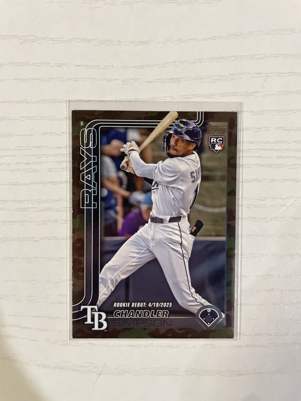 Chandler Simpson 2025 Topps Update Rookie Debut Camo Foil /25