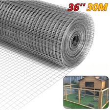 Galvanised Welded Wire Mesh 1"x1" Fence Aviary Rabbit Hutch Chicken Run Coop Pet