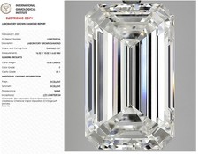 10.95 Emerald Lab Grown Diamond For Engagement Ring IGI Certified F VS1