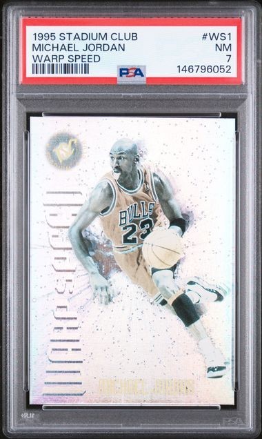 Topps 1995 Stadium Club Michael Jordan Warp Speed #WS1 PSA 7 Graded
