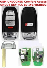 Audi SQ5 Keyless Go SMART Comfort Access OEM TREMOTE UNCUT KEY UNLOCK IYZFBSB802