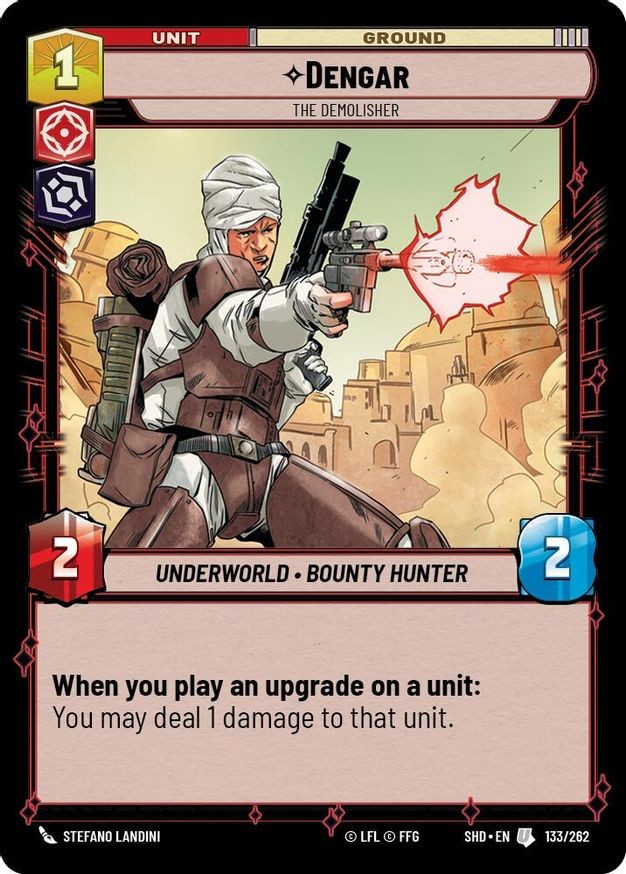 Star Wars Unlimited Dengar (133/590) Shadows of the Galaxy NM FOIL