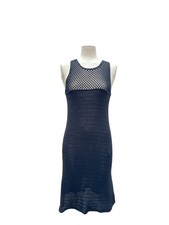 Prada Black Crochet Open-Knit Dress Size IT 44
