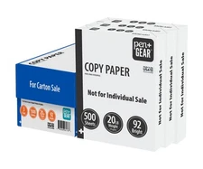 Copy Paper, 8.5" x 11", 92 Bright, White, 20 lb., 3 Ream Case (1,500 Sheets)