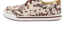 Twisted X Kid's Kicks Canvas Shoes Maroon/ Ivory