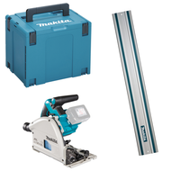 Makita Akku-TauchsäGe 2X18V DSP600ZJ Ohne Akku + Makpac + FüHrungsschiene 1,5M