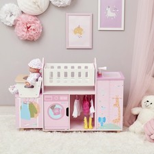 Olivia's Little World Amanda 6-in-1 Doll Nursery Station, Pink/Multi