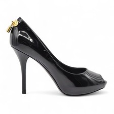 Louis Vuitton Oh Really Peep Toe Platform Pumps Black EU 38 US 7.5 - New 1045