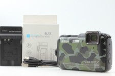  Near MINT Nikon COOLPIX AW120 16.0MP Waterproof Digital Camera Army From JAPAN