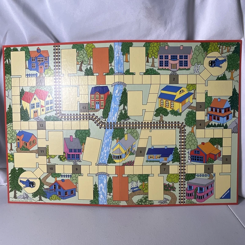 Vintage 1983 Ravensburger Board Game Houses Train River