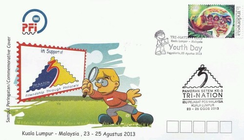 Indonesia Malaysia Singapore Thailand 3rd Exhibition Tri-nation 2013 (FDC) - Picture 4 of 4