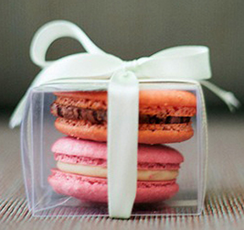 10 Clear PVC Wedding Favor Boxes 9cm Cube - Large Muffin Cake Gift Boxes For Parties