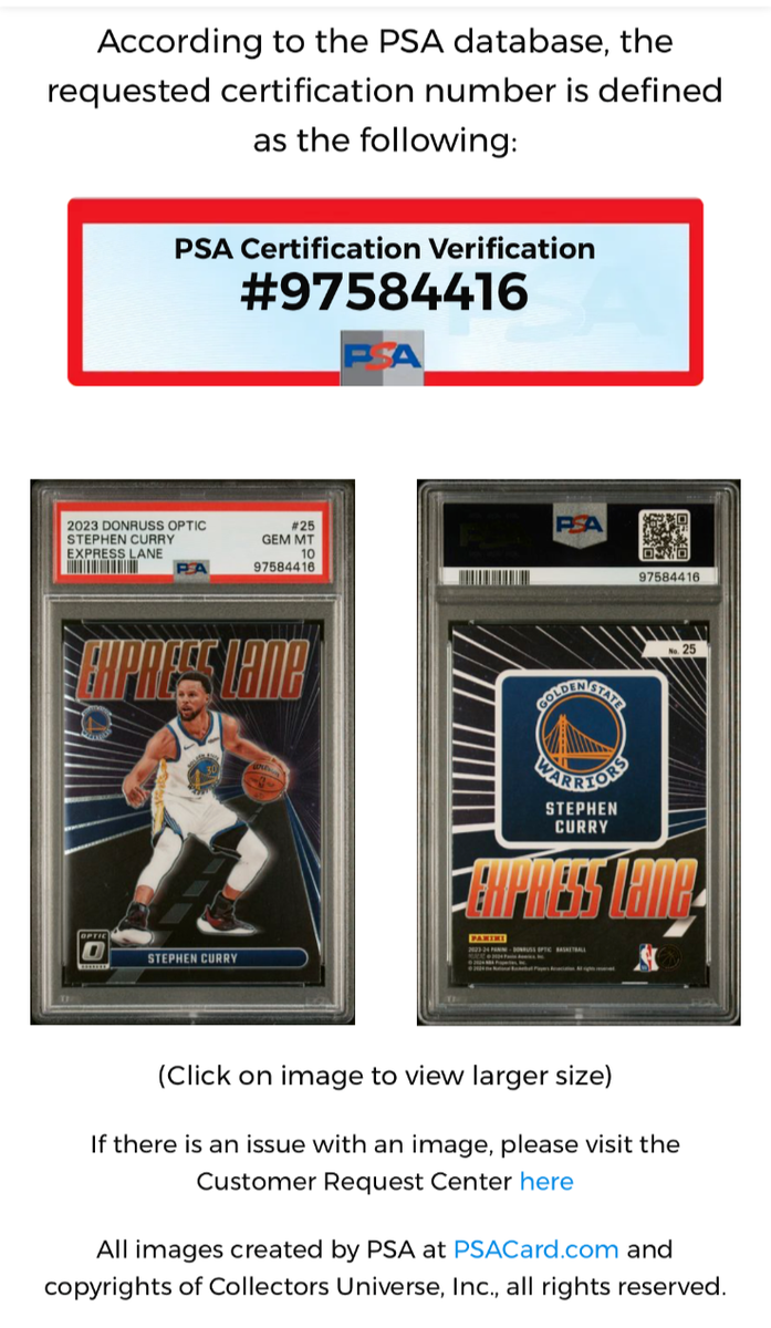 2023 DONRUSS OPTIC STEPHEN CURRY EXPRESS LANE INSERT