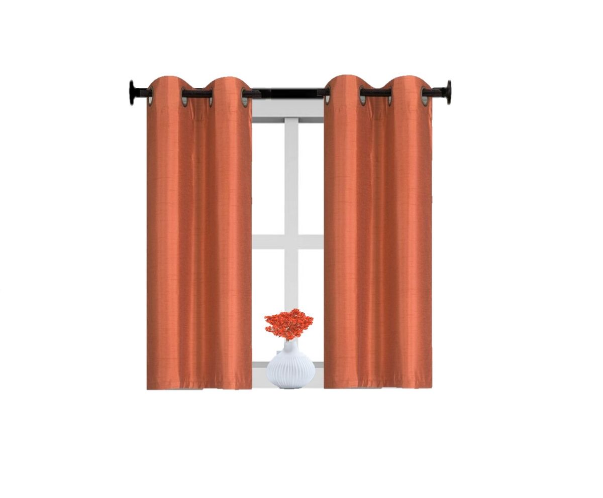  Tab Top Window Curtain,Halloween Spiders- Web Orange Tier  Curtains Panels Kitchen Valance 2 Drapes,Modern Black Line Minimalism Art  Light Filtering Window Treatment for Bathroom Bedroom Cafe : Home & Kitchen