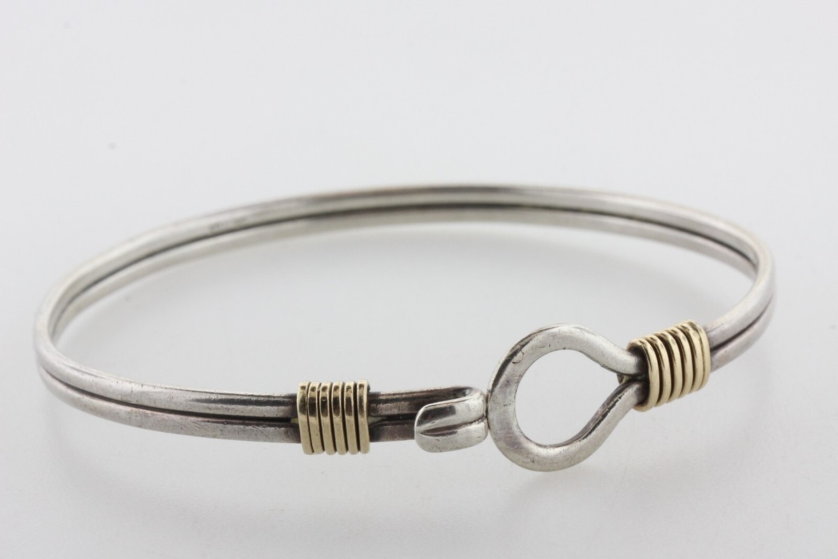 【新品】PRY シュウト Silver Hook Bangle [narrow] Sterling Silver Bangle With Hook Clasp 925 Thin Elegant