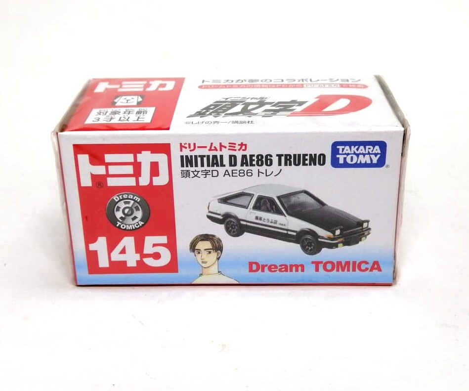 TOMICA DREAM 145 Initial D TOYOTA AE86 Trueno 1/61 TOMY Diecast