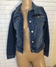 Mudd Jean Jacket Girls Juniors Size 14 Classic Distressed Denim Retro